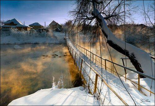 Зимний закат на окраине Екатеринбурга
