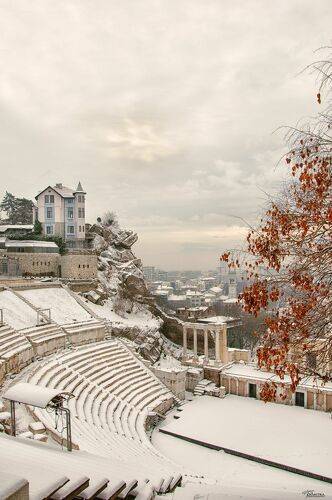 Город Пловдив зимой
