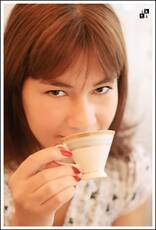 a girl and a cup