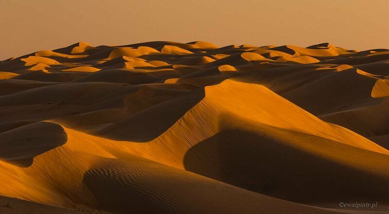 Sharqiya desert at sunset 