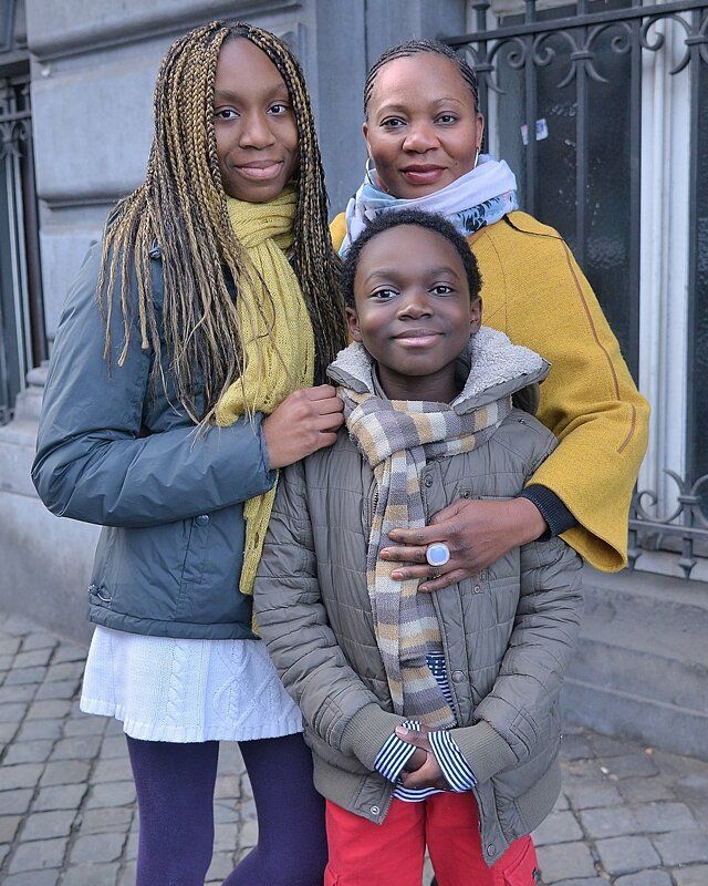 Street portraits of the African population of the city Verviers(Belgium).