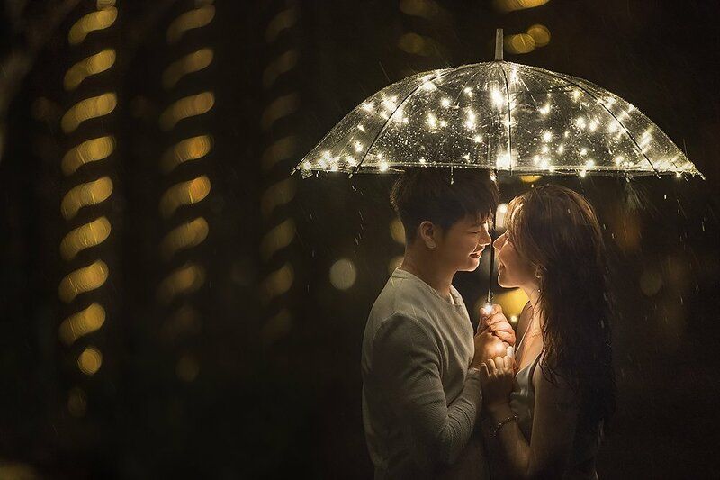 Romance in the rain