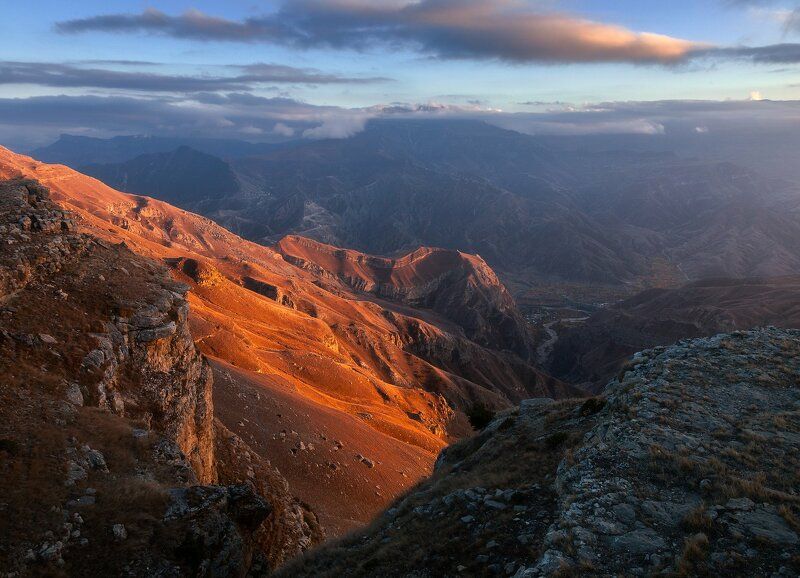 Вид с Хунзахского плато, Дагестан