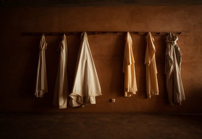 The cloakroom of the monks