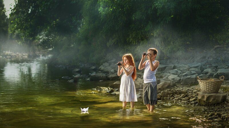  Children on the river