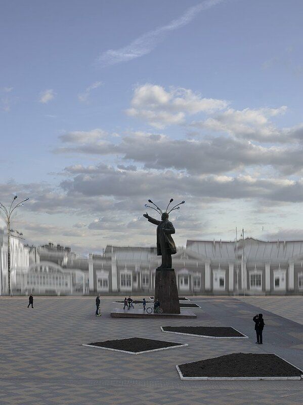 Площадь Ленина в Ельце