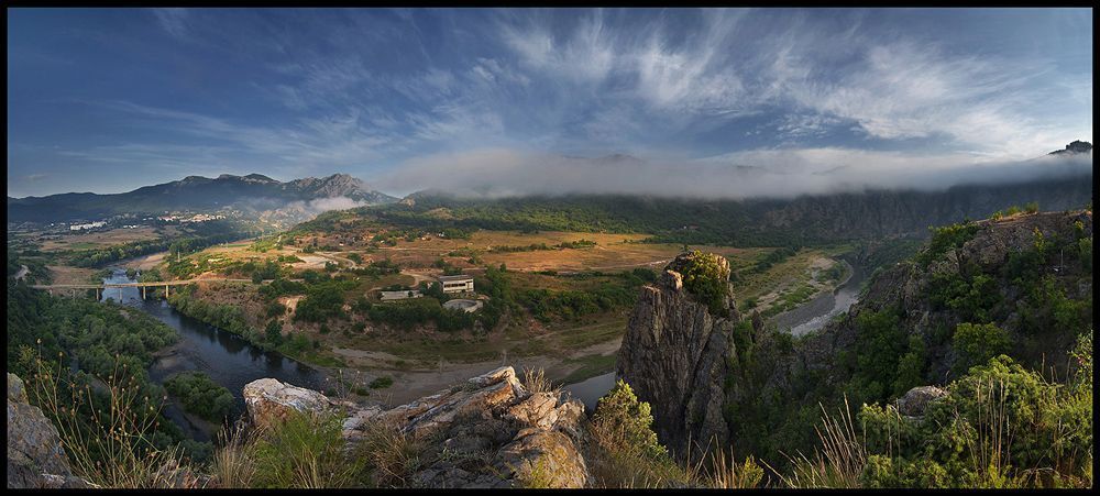 Meanders of the river Arda - panorama
