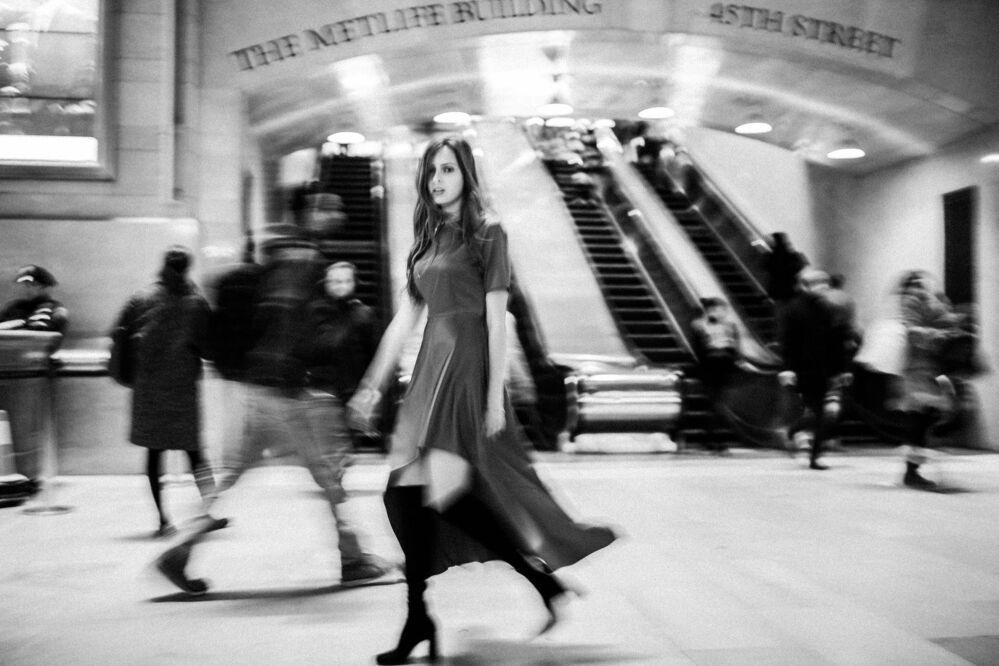 Once at the train station in New York City