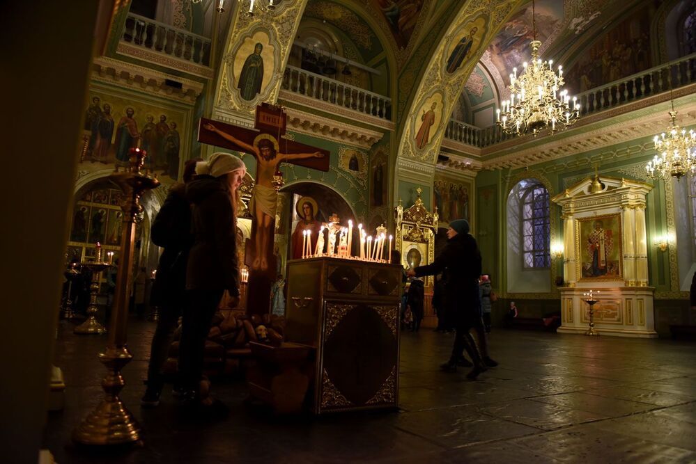 В Благовещенском соборе.
