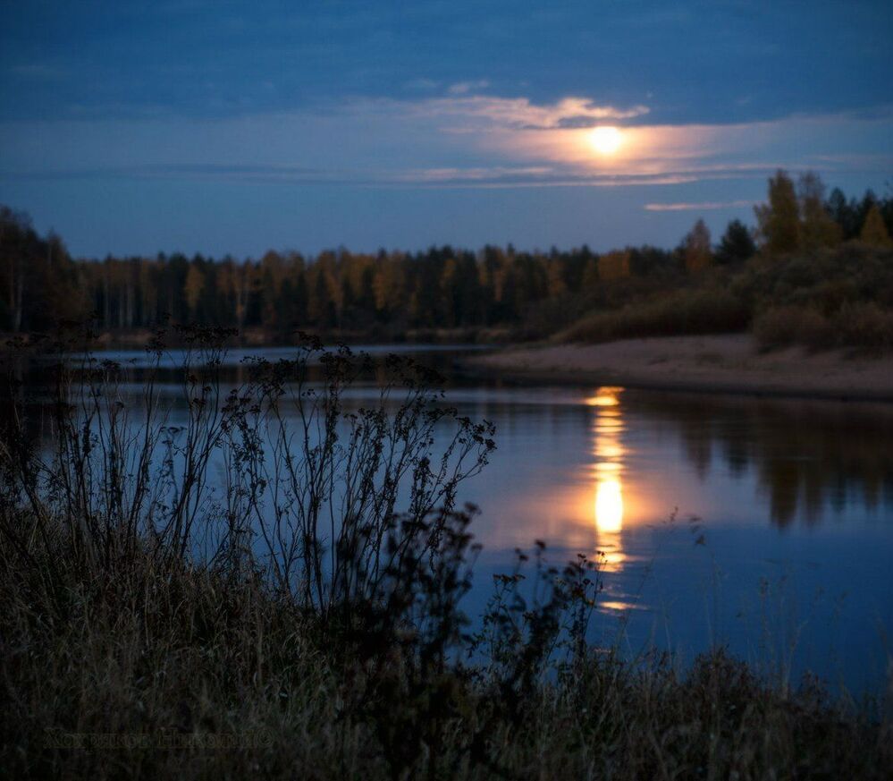 луна октябрьская...
