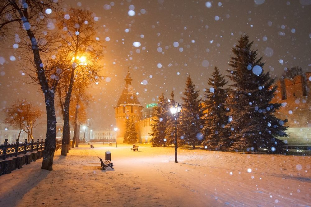 Заснеженный город