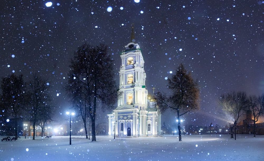 Заснеженный город