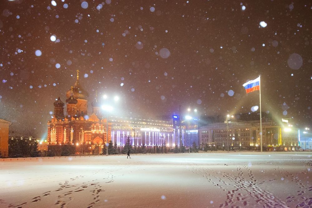 Заснеженный город