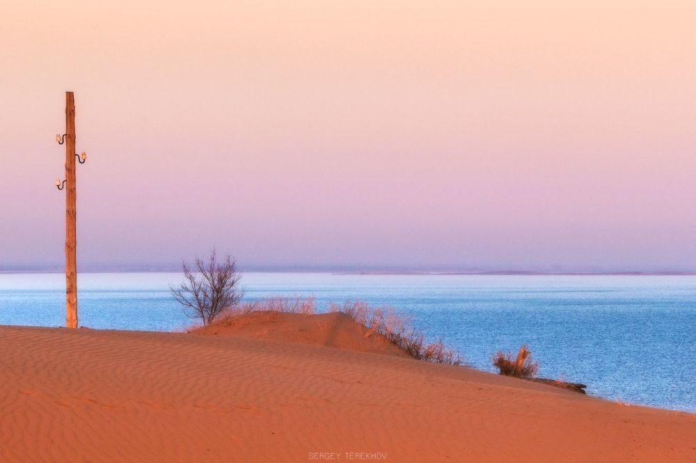The Kapchagai reservoir.