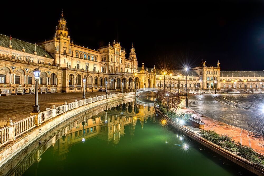Plaza de Espa&ntilde;a, Seville, Spain.