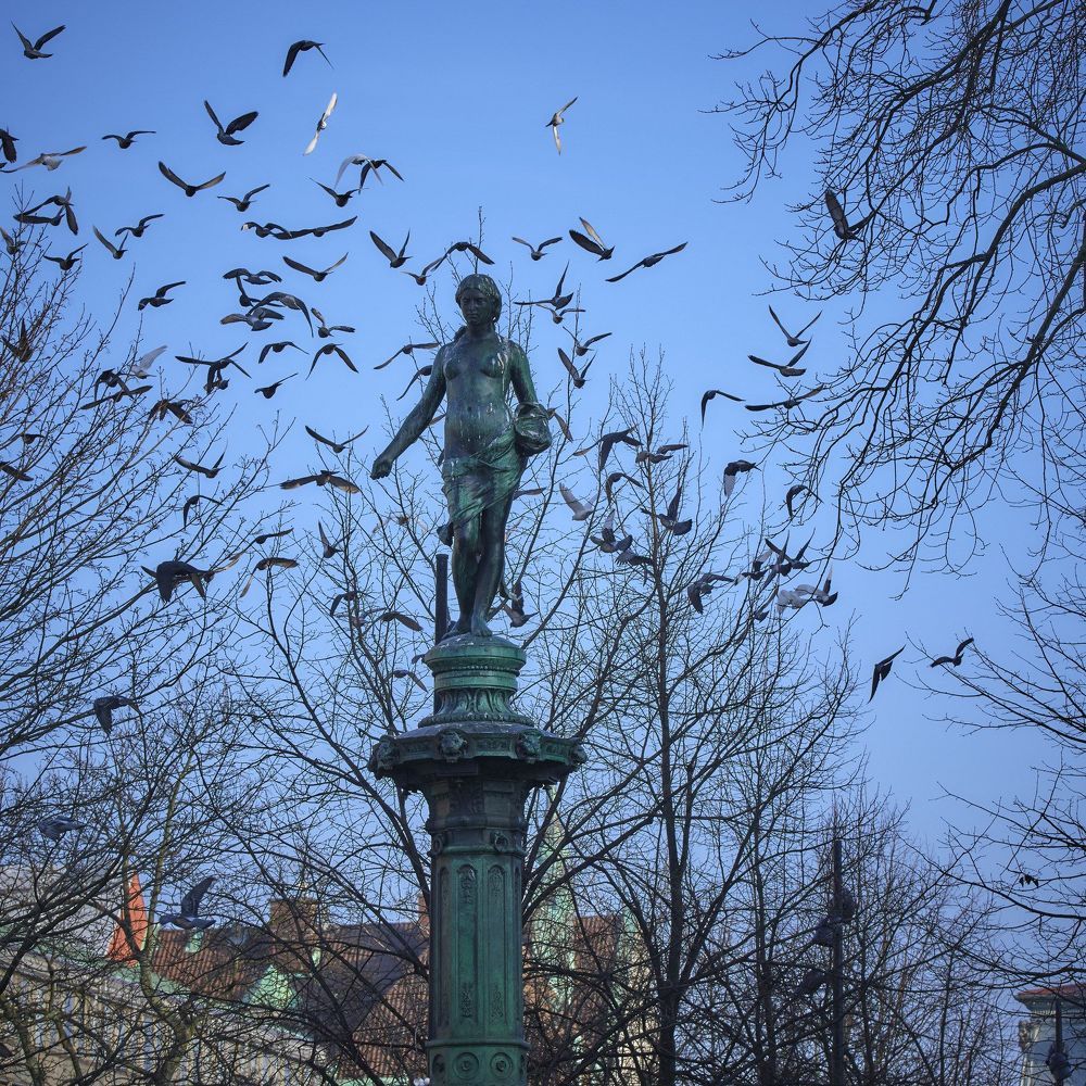 Статуя фонтана в парке Brunnsparken
