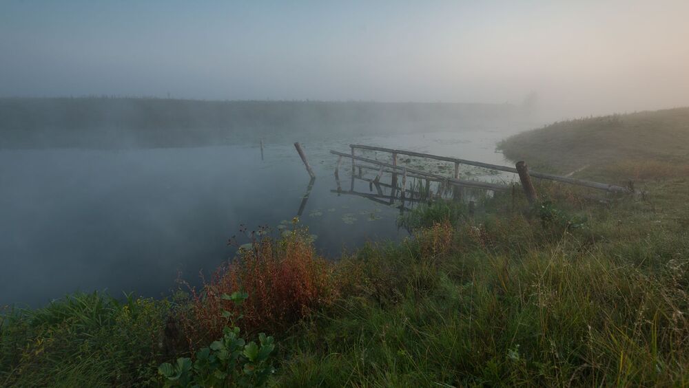 осенний рассвет у старого русла...2