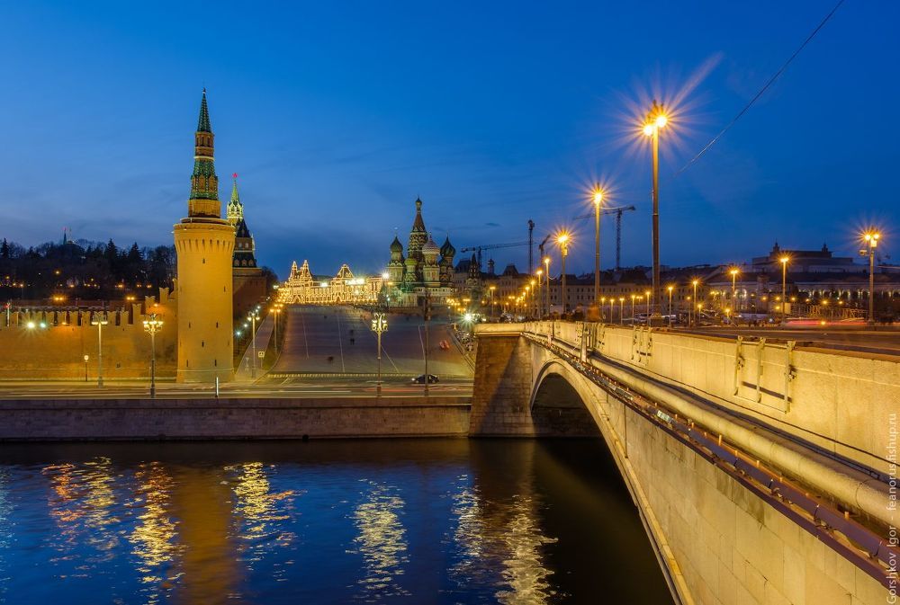 Московские весенние вечерние виды