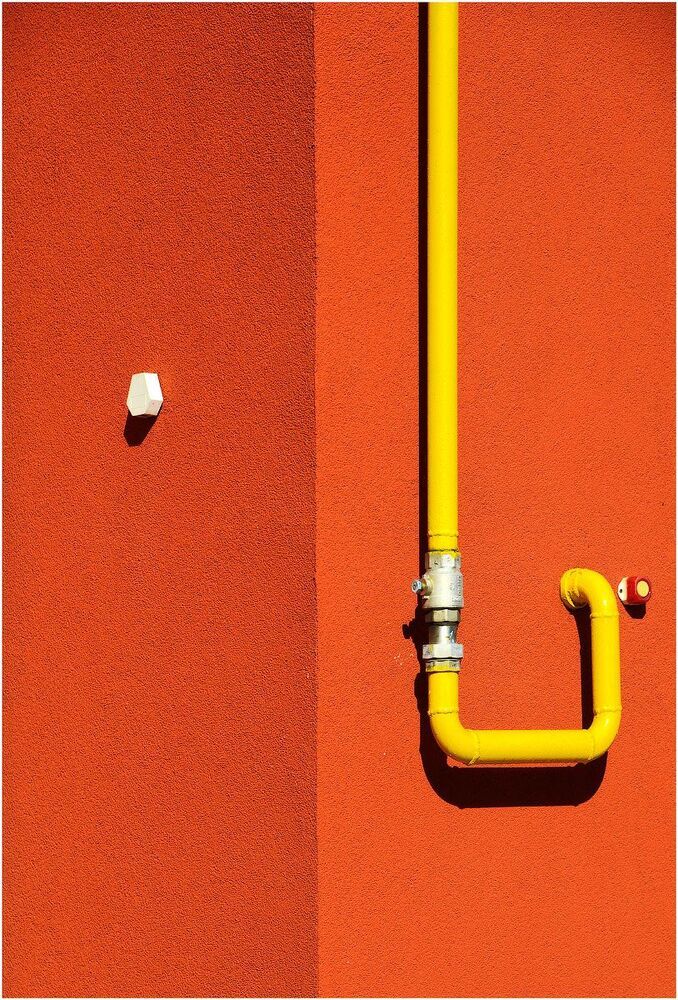 Abstract yellow pipe