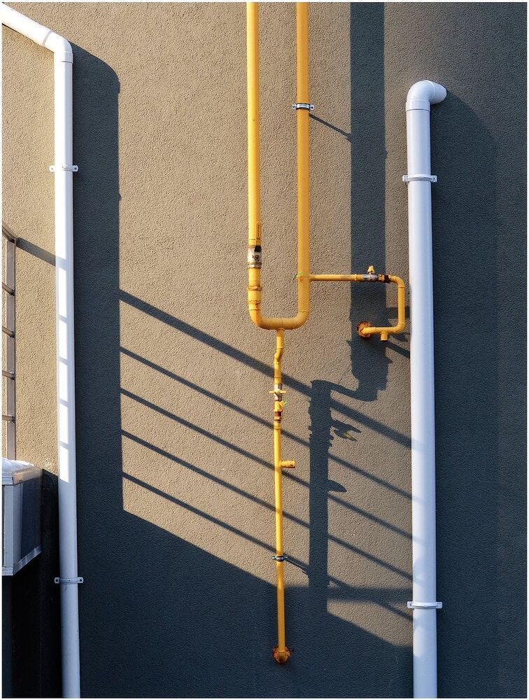 Abstract yellow pipe