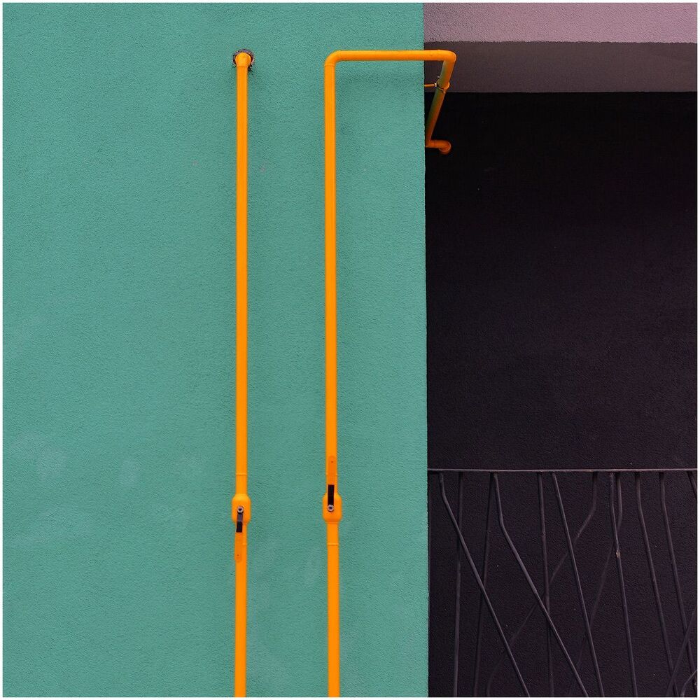 Abstract yellow pipe