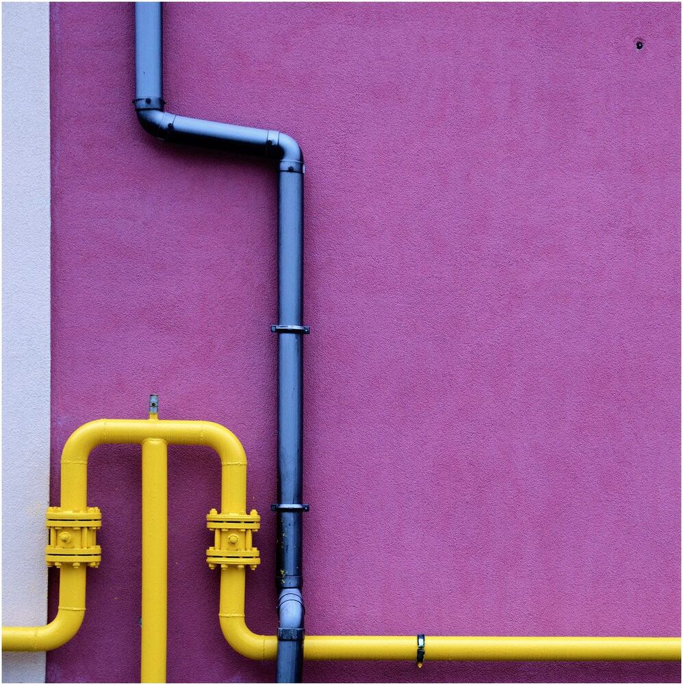 Abstract yellow pipe