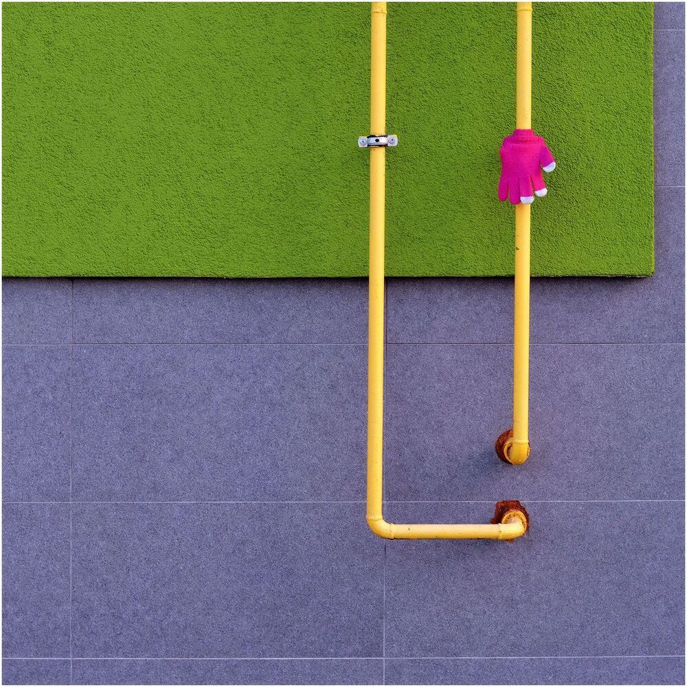 Abstract yellow pipe