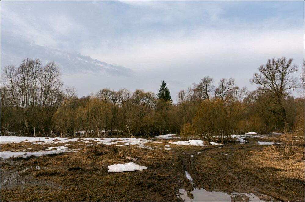 Дорога в деревню. Апрель.
