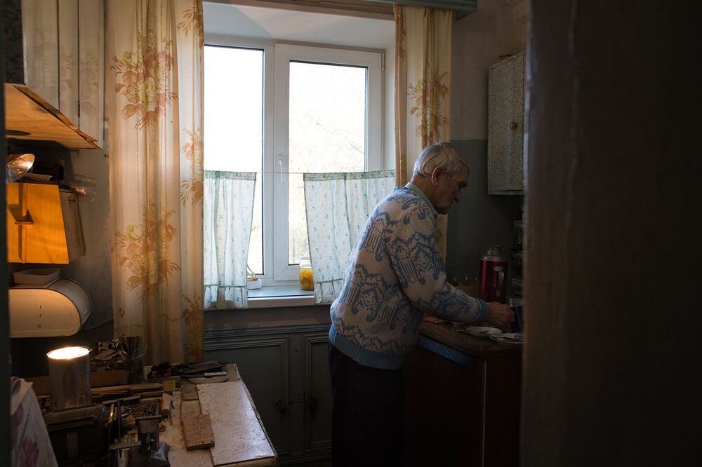 В гостях у дедушки...