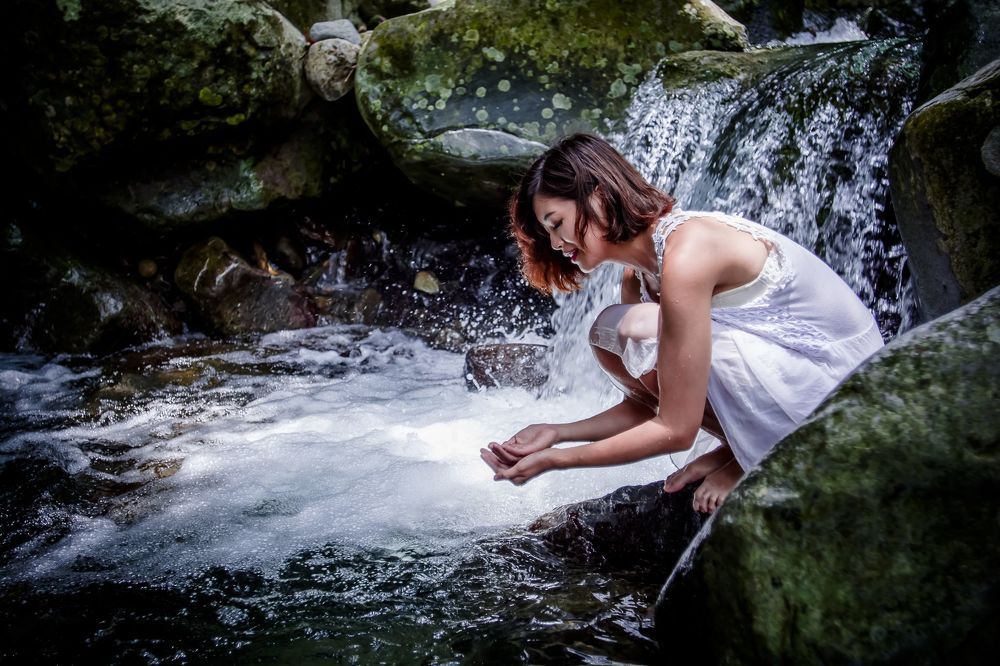 Waterfall girl