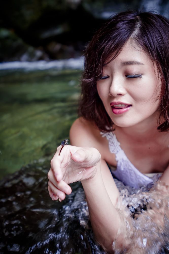 Waterfall girl