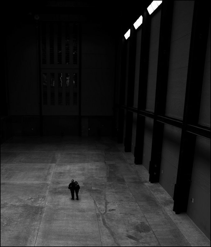 in the dark...