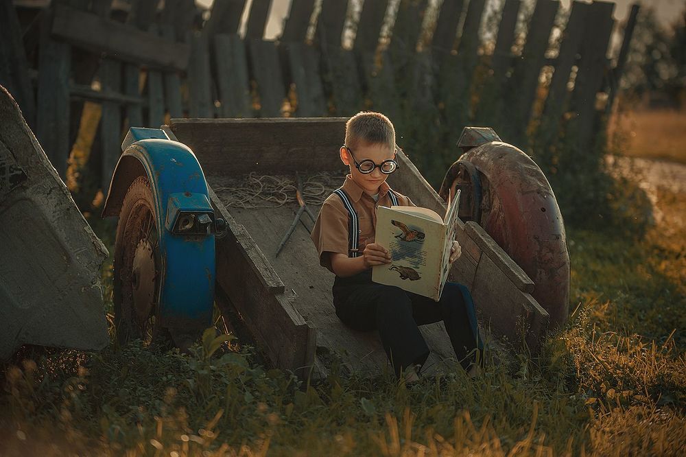 Мачо и ботан. Детская фотоверсия