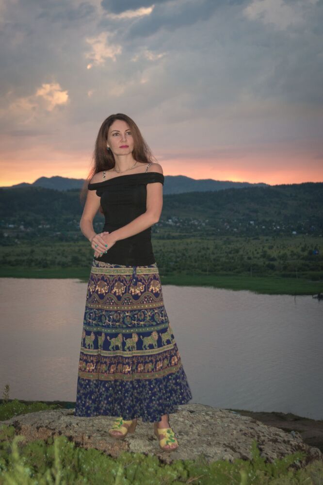 On the shore of Bukhtarma Lake