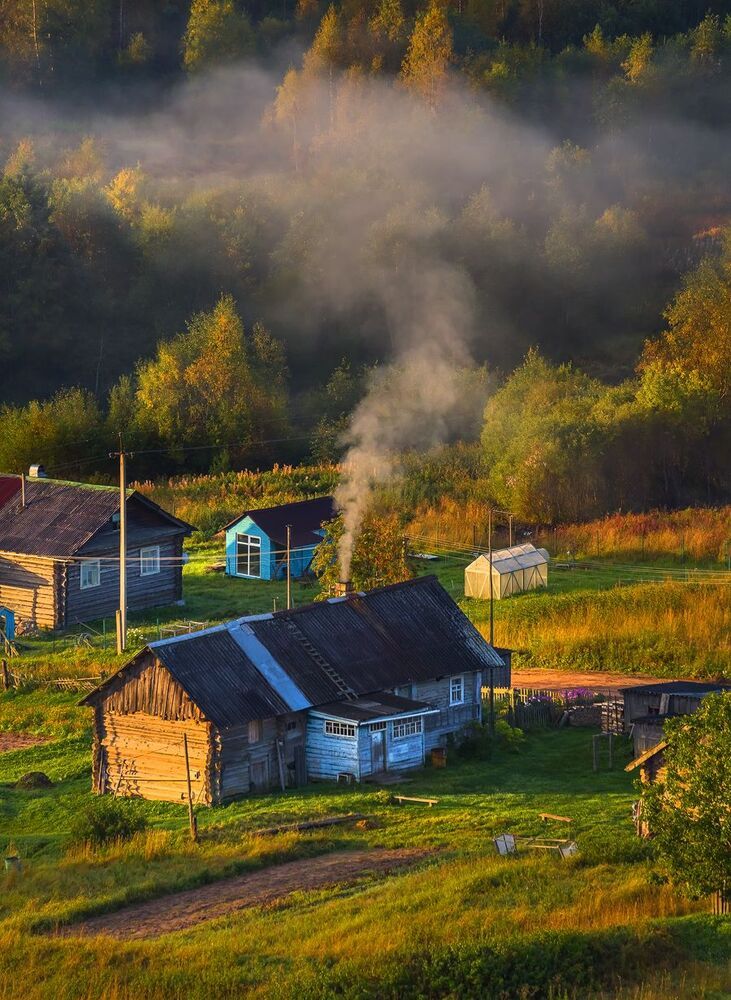 Тёплый дом. В вепсской деревне Васильевская.