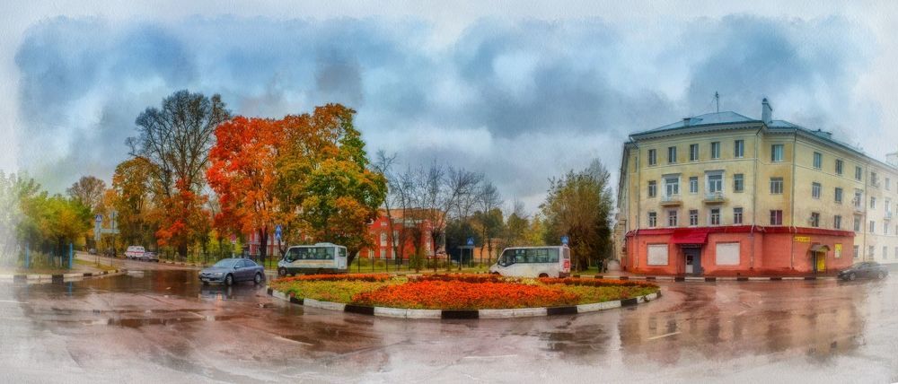 Акварельная осень в г.Орехово-Зуево