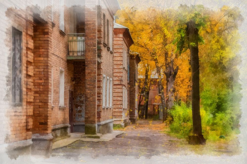 Акварельная осень в г.Орехово-Зуево