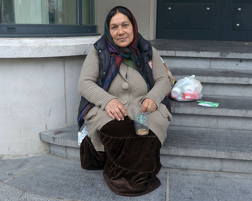 living on the street.