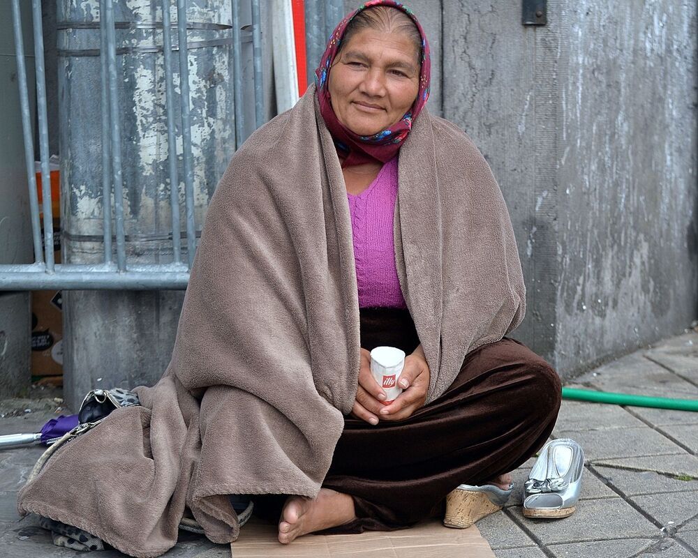 living on the street.