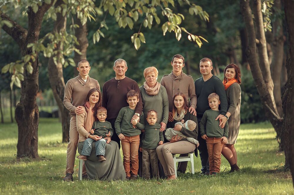 портрет, семья