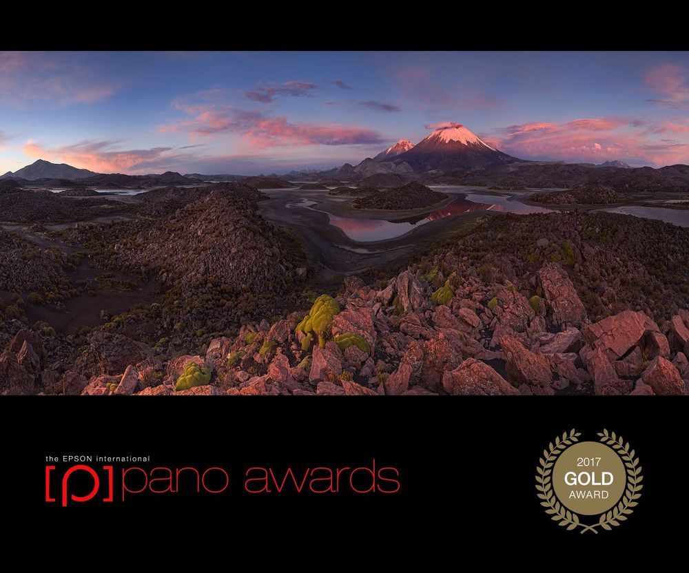 Los Payachatas. Location: Parinacota and Pomerape volcanoes, CotaCotani lagoons. Lauca Biosphere Reserve, Chile