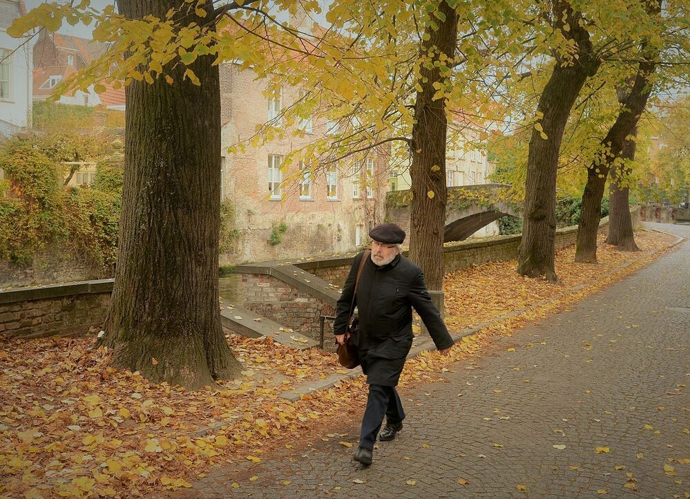 In the streets of Bruges(Belgium).