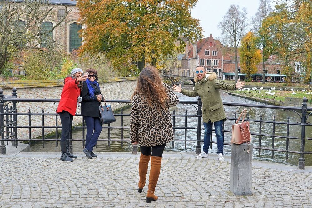 In the streets of Bruges(Belgium).