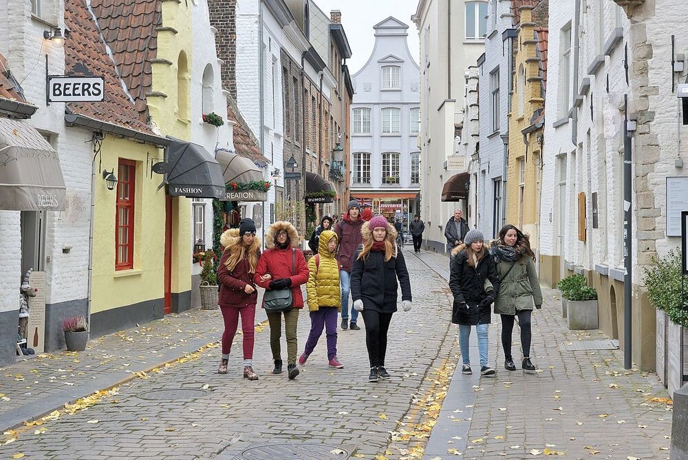In the streets of Bruges(Belgium).