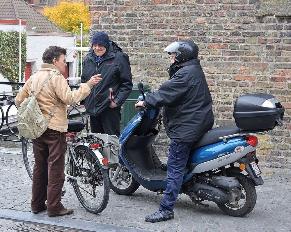 In the streets of Bruges(Belgium).