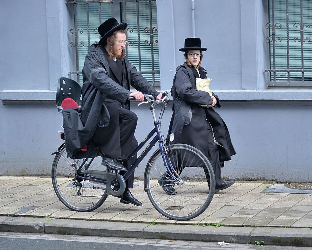 The biking jews of Antwerp(Belgium).
