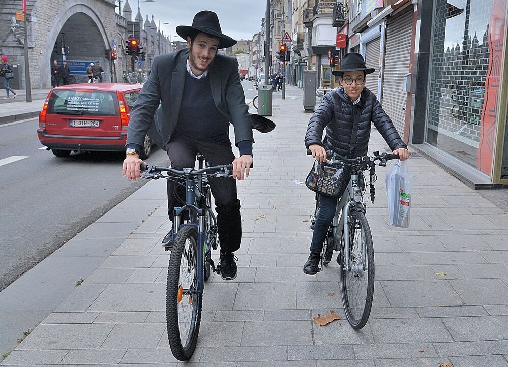 The biking jews of Antwerp(Belgium).