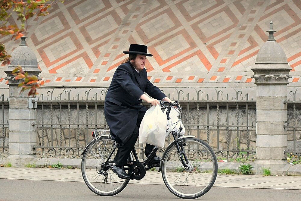 The biking jews of Antwerp(Belgium).