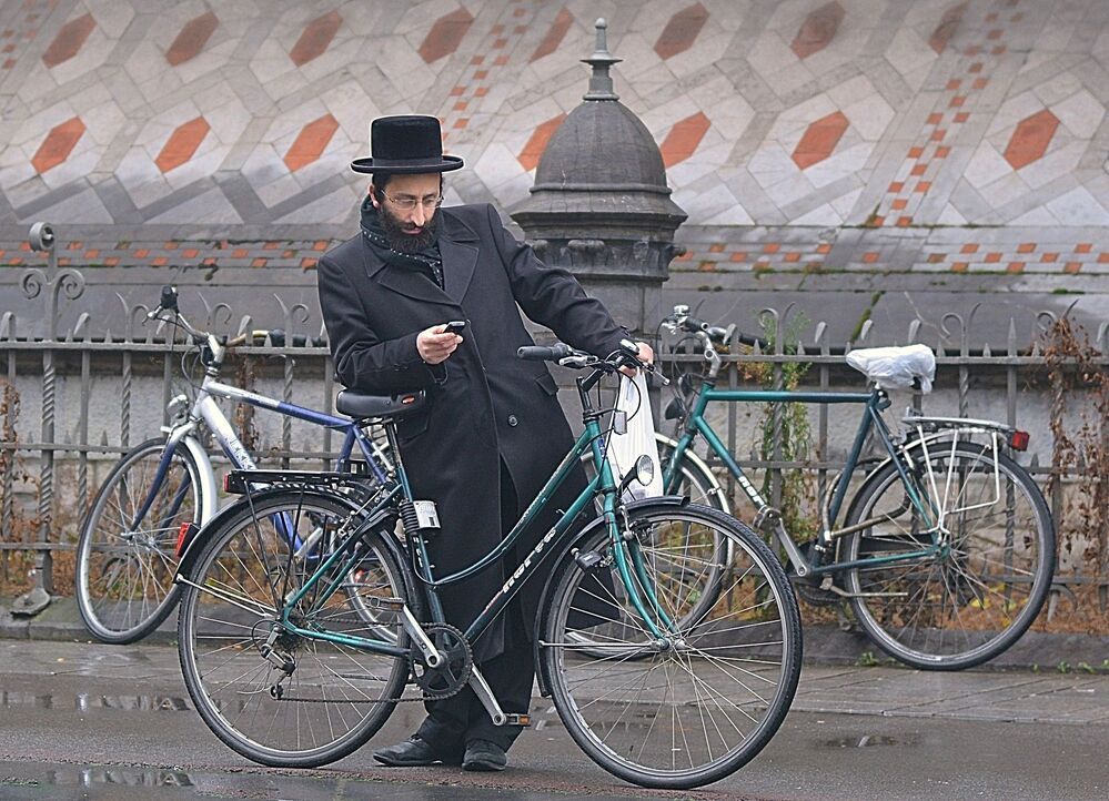 The biking jews of Antwerp(Belgium).