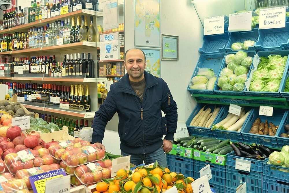 People of the Turkisch quarter 'little Istanbul' in Brussels.